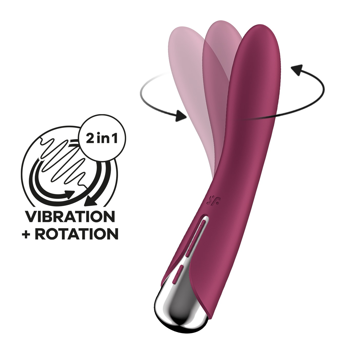SATISFYER - SPINNING VIBE 1 VIBRATEUR ROTATEUR G-SPOT ROUGE