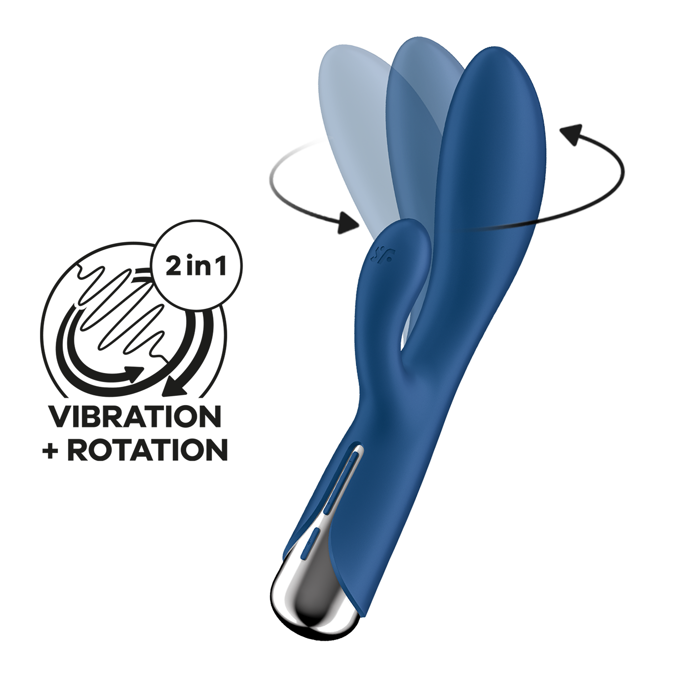 SATISFYER - SPINNING RABBIT 1 ESTIMULACION CLITORIS Y PUNTO G ROJO