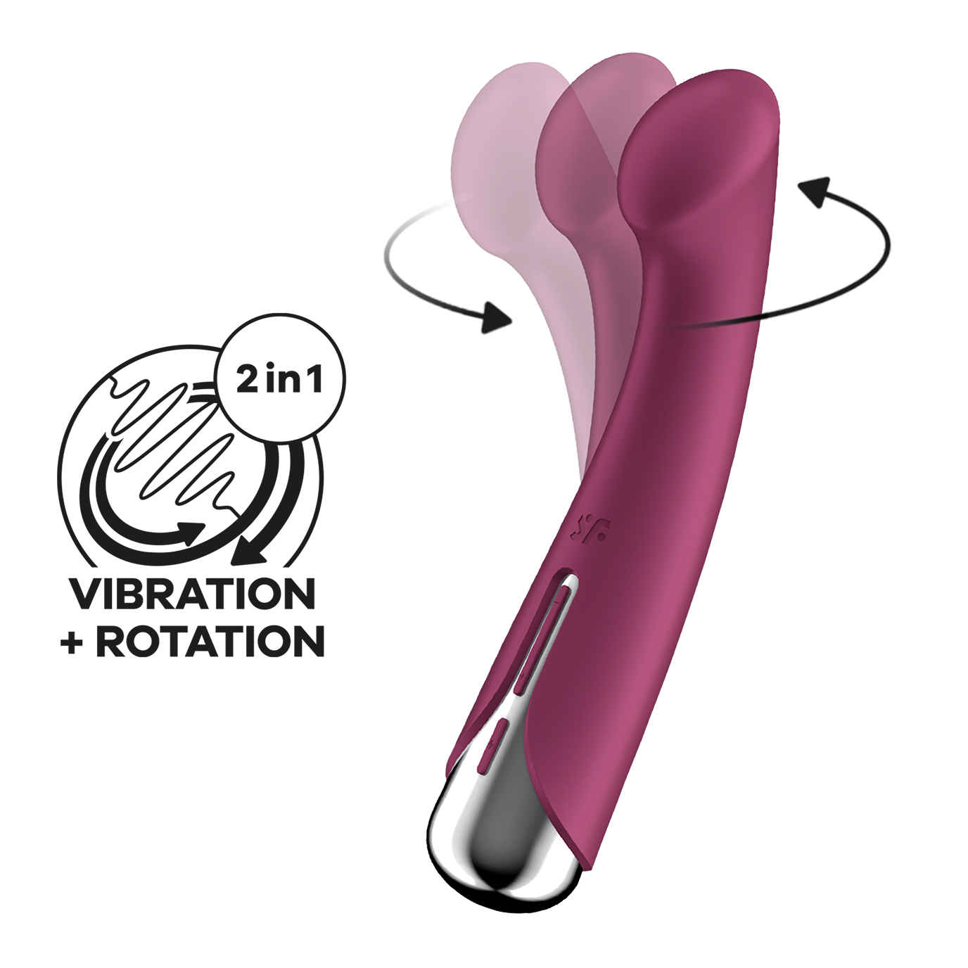 SATISFYER - SPINNING G-SPORT 1 VIBRADOR ROTADOR ROJO