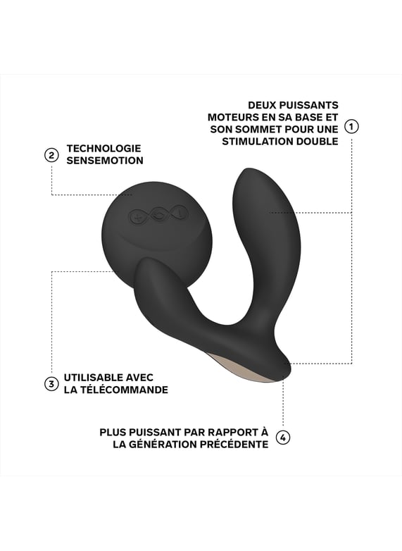 MASSEUR PROSTATIQUE HUGO 2 + TÉLÉCOMMANDE