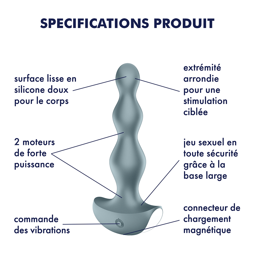 SATISFYER - LOLLI PLUG 2 PLUG VIBRATOR GRIS