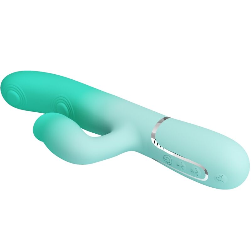 PRETTY LOVE - VIBRATEUR LAPIN MULTIFONCTION GIGI VERT AQUA