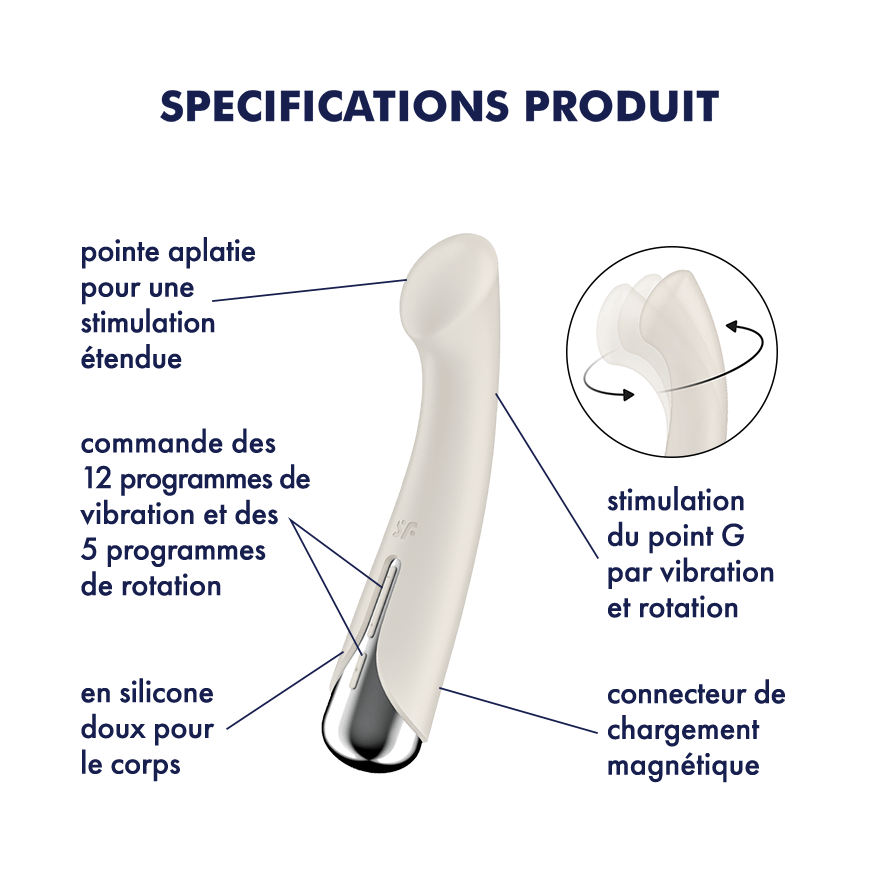 SATISFYER - SPINNING G-SPORT 1 VIBRADOR ROTADOR ROJO