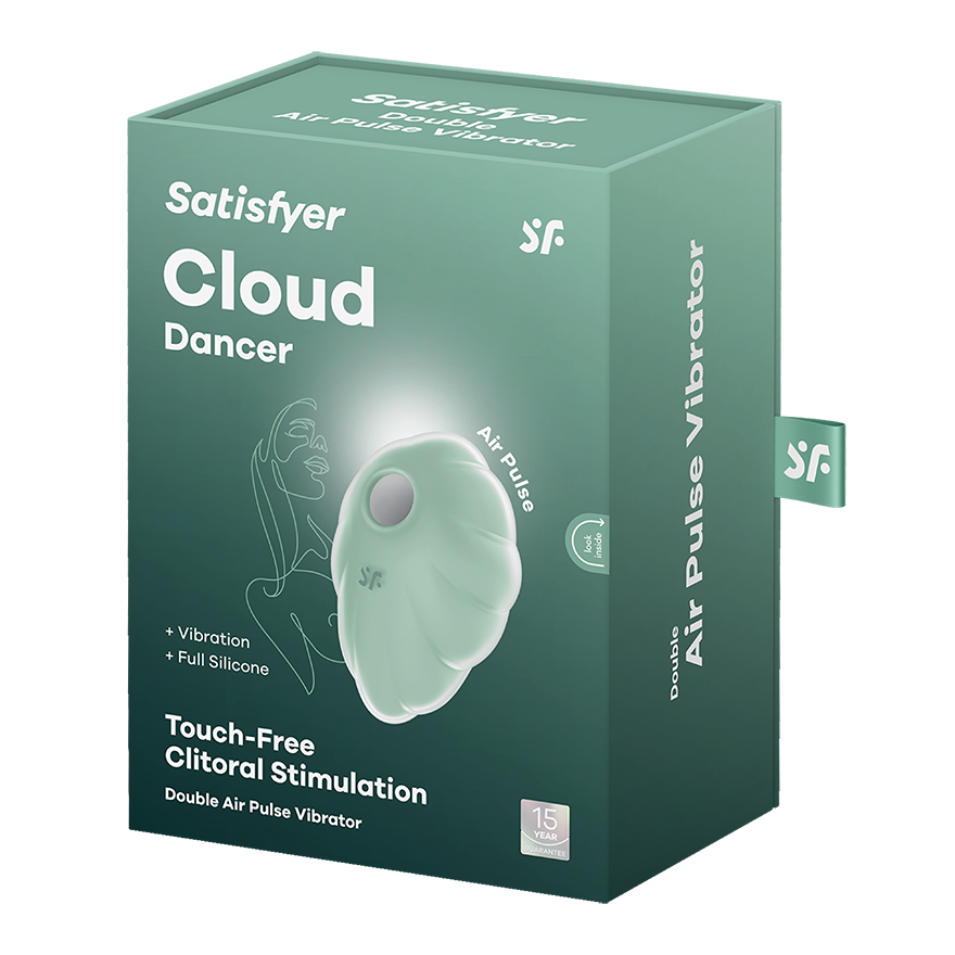 SATISFYER - VIBRATEUR CLOUD DANCER VERT AIR PULSE