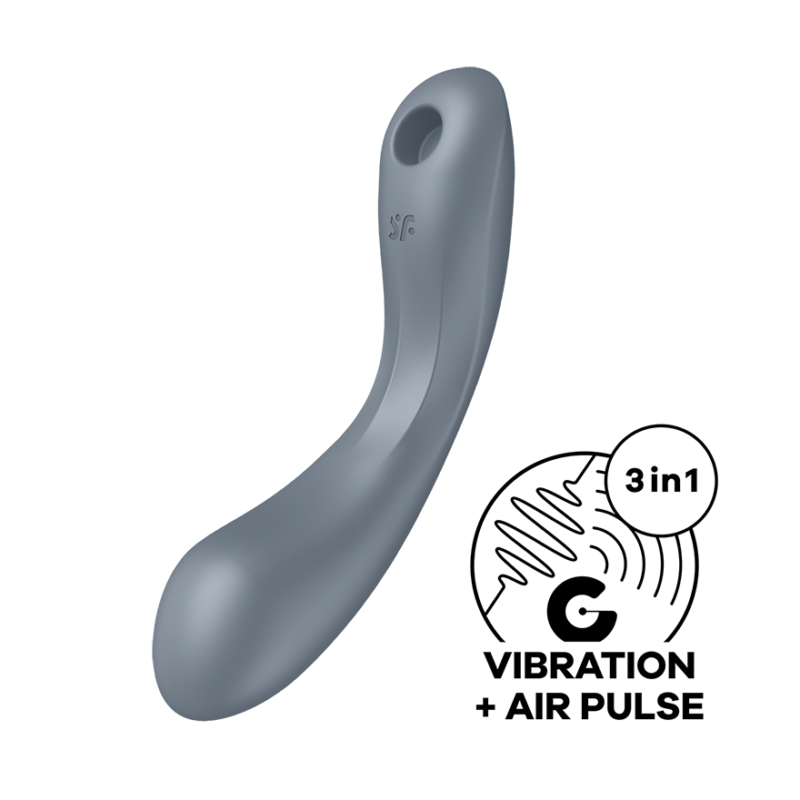 SATISFYER - CURVE TRINITY 1 AIR PULSE VIBRATION GRIS