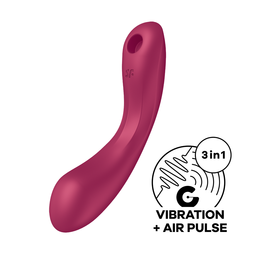 SATISFYER - CURVE TRINITY 1 AIR PULSE VIBRATION GRIS