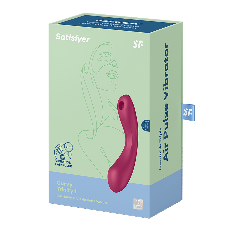 SATISFYER - CURVE TRINITY 1 AIR PULSE VIBRATION GRIS