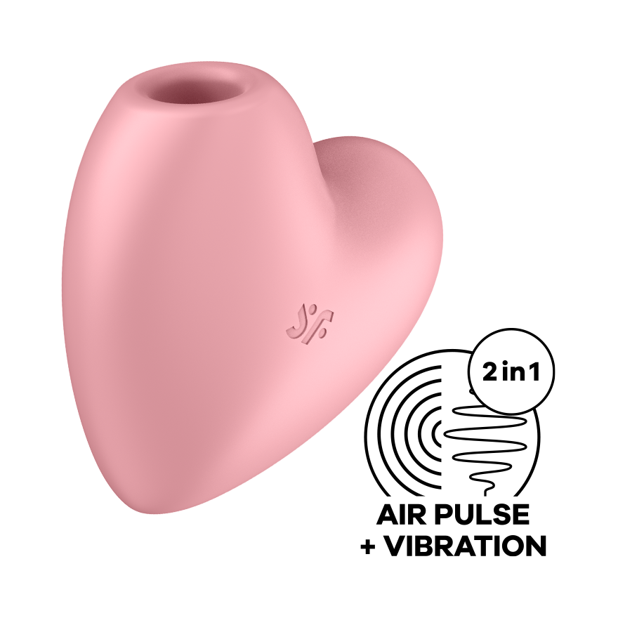 SATISFYER - CUTIE HEART ESTIMULADOR Y VIBRADOR AZUL