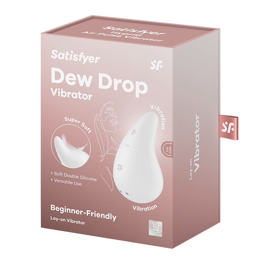 SATISFYER - DEW DROP VIBRADOR LAY-ON BLANCO