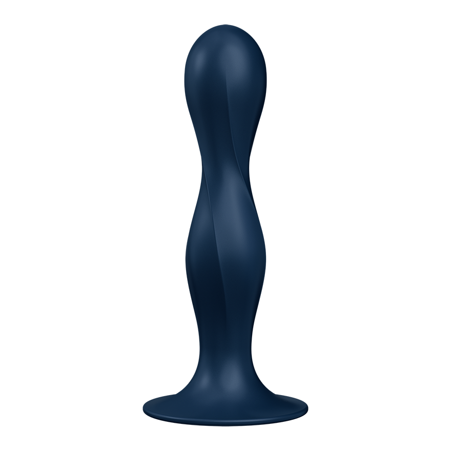 SATISFYER - GODE EN SILICONE DOUBLE BALL-R GRENAT