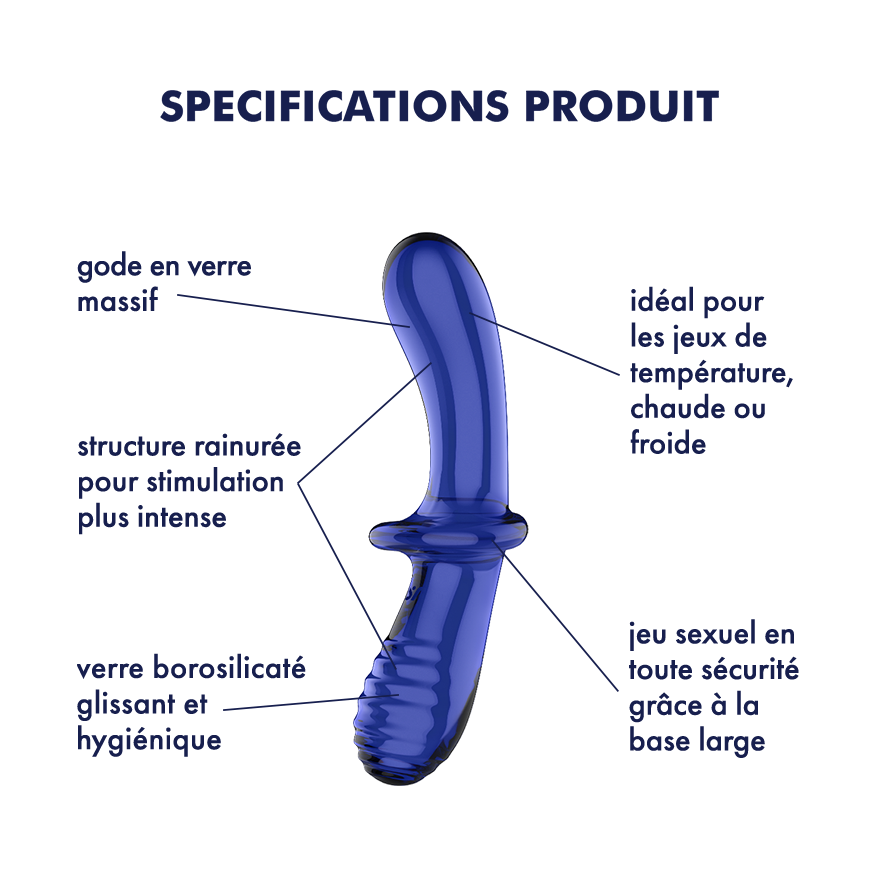 SATISFYER - GODE DOUBLE CRISTAL TRANSPARENT