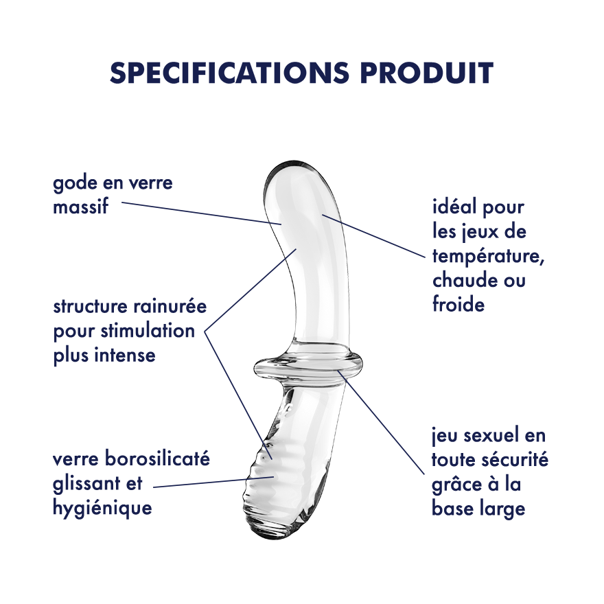 SATISFYER - GODE DOUBLE CRISTAL TRANSPARENT