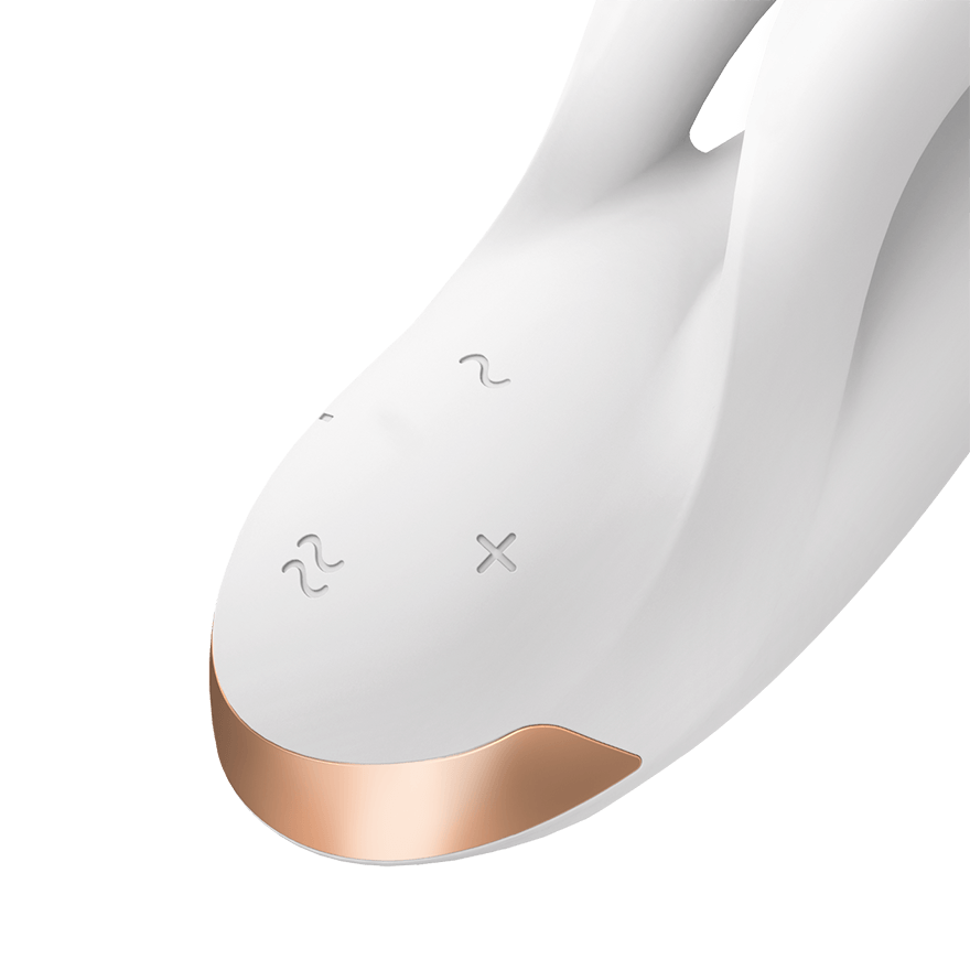 SATISFYER DOUBLE FLEX VIBRADOR APP - BLANCO