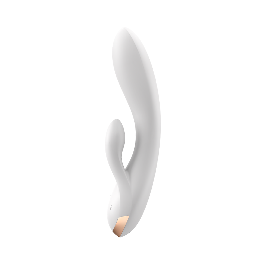 SATISFYER DOUBLE FLEX VIBRADOR APP - BLANCO