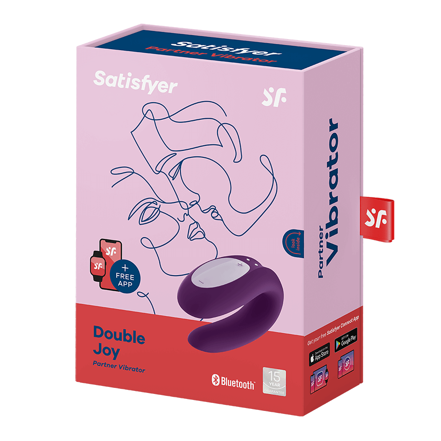 SATISFYER - DOUBLE JOY CON APP MORADO