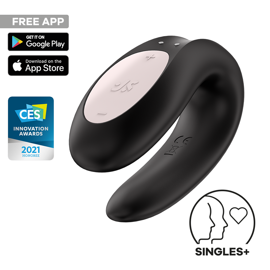 SATISFYER - DOUBLE JOY CON APP MORADO