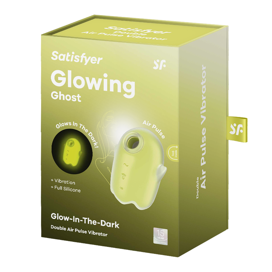 SATISFYER - GLOWING GHOST AIR PULSE & VIBRADOR AMARILLO