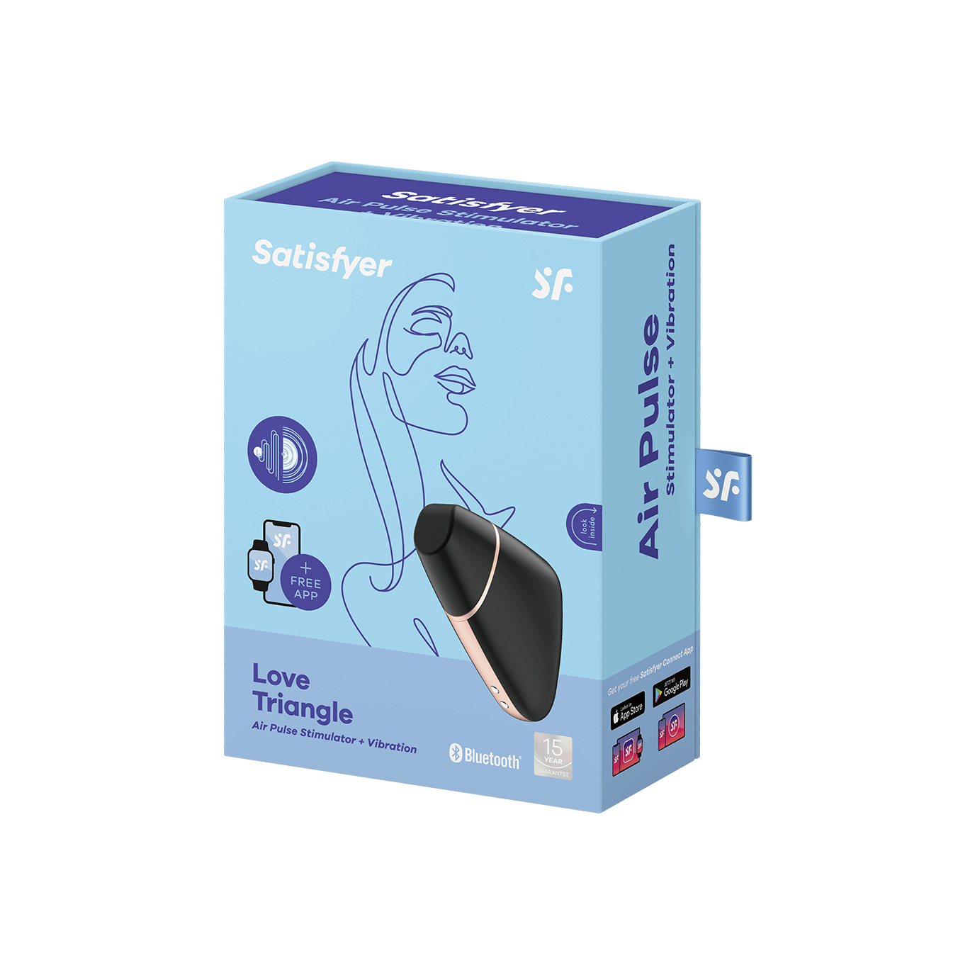 SATISFYER LOVE TRIANGLE ESTIMULADOR Y VIBRADOR - BLANCO