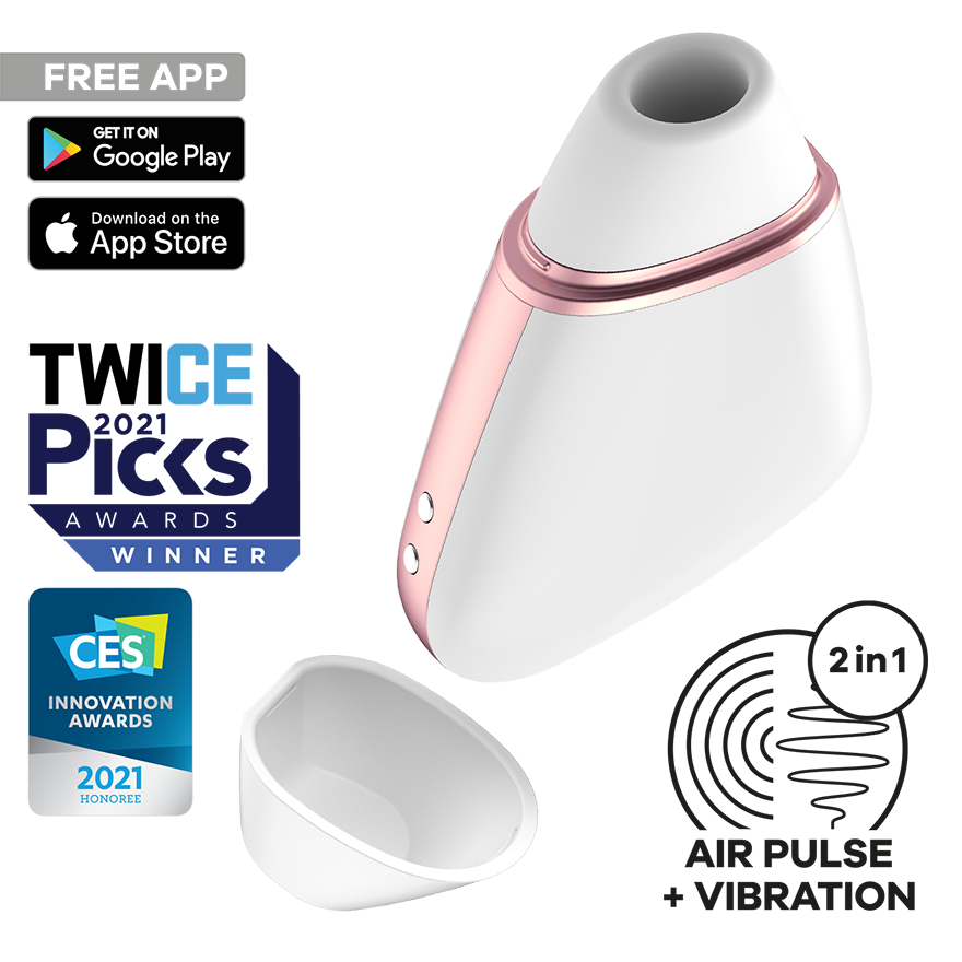 SATISFYER LOVE TRIANGLE ESTIMULADOR Y VIBRADOR - BLANCO