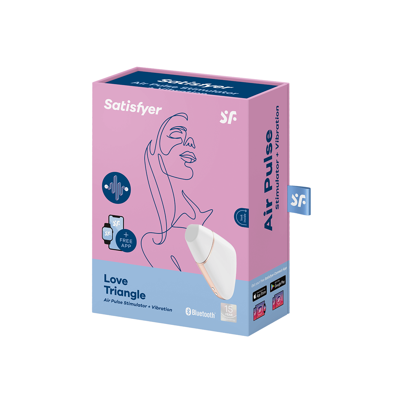 SATISFYER LOVE TRIANGLE ESTIMULADOR Y VIBRADOR - BLANCO