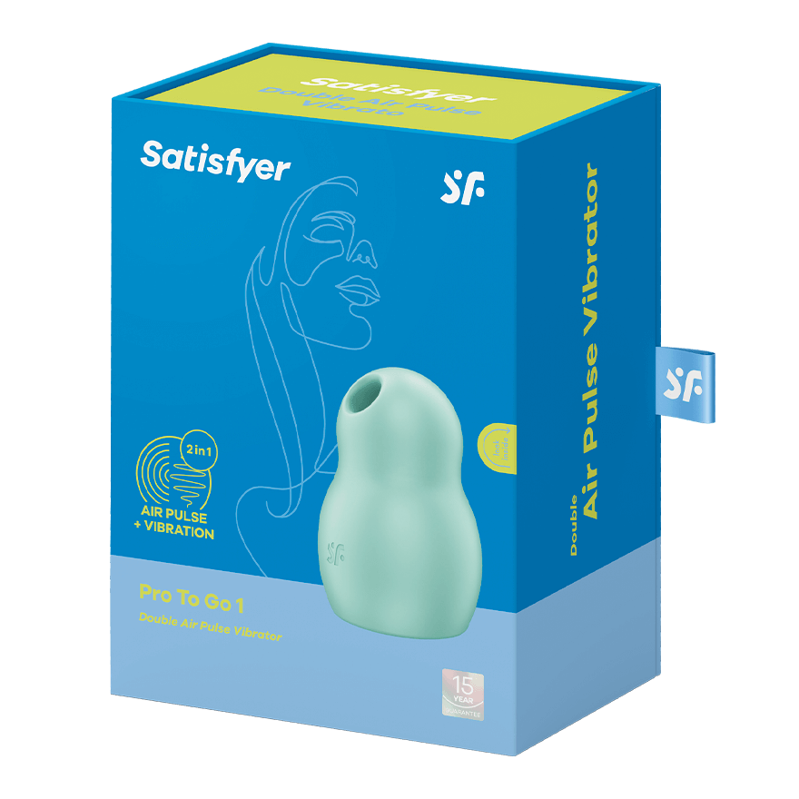 SATISFYER - STIMULATEUR ET VIBRATEUR DOUBLE AIR PULSE PRO TO GO 1 ROUGE