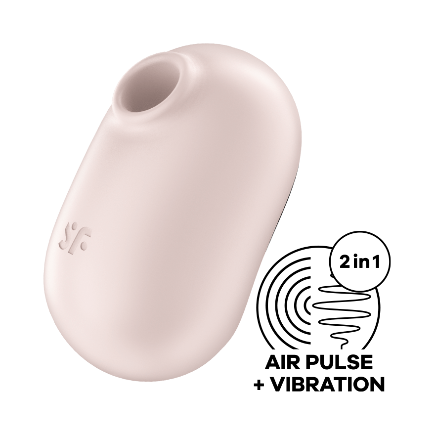 SATISFYER - STIMULATEUR ET VIBRATEUR DOUBLE AIR PULSE PRO TO GO 2 VIOLET
