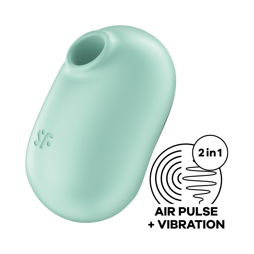 SATISFYER - STIMULATEUR ET VIBRATEUR DOUBLE AIR PULSE PRO TO GO 2 VIOLET