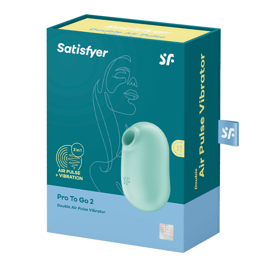 SATISFYER - STIMULATEUR ET VIBRATEUR DOUBLE AIR PULSE PRO TO GO 2 VIOLET