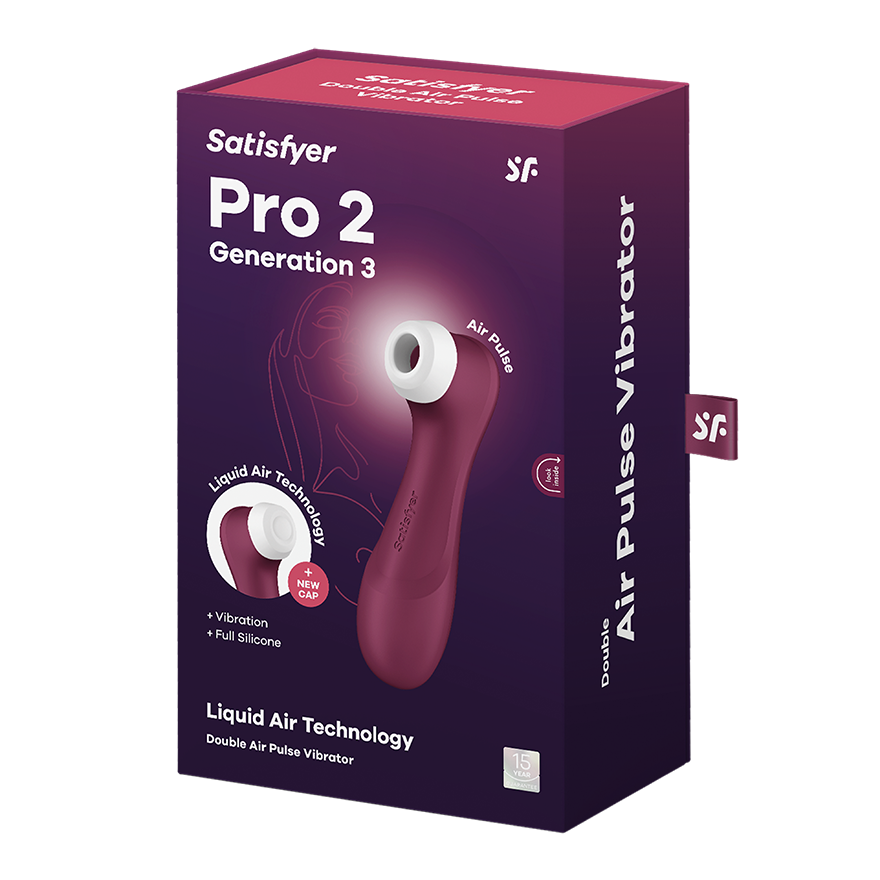 SATISFYER - PRO 2 GENERACIÓN 3 LIQUID AIR TECHNOLOGY GRANATE