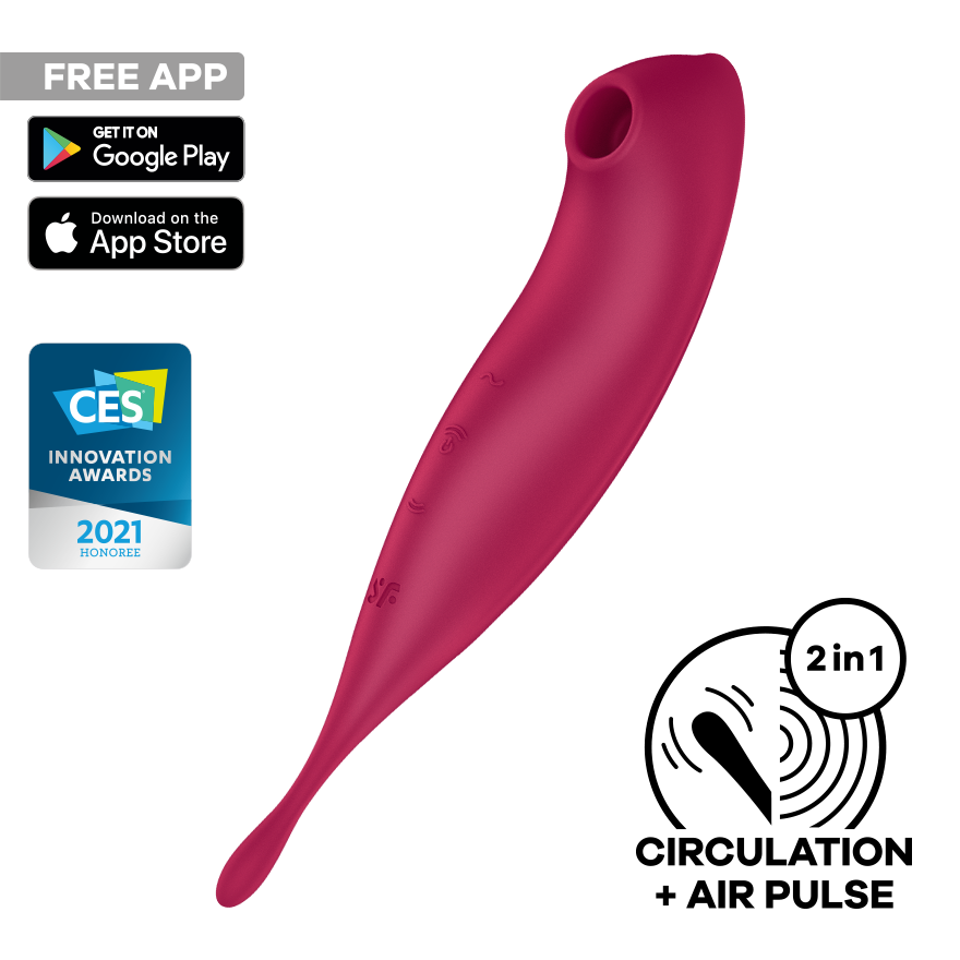SATISFYER - TWIRLING PRO+ ESTIMULADOR Y VIBRADOR APP VERDE
