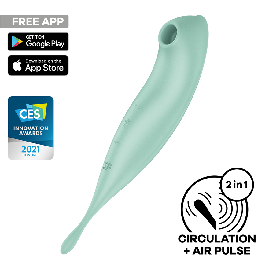 SATISFYER - TWIRLING PRO+ ESTIMULADOR Y VIBRADOR APP VERDE