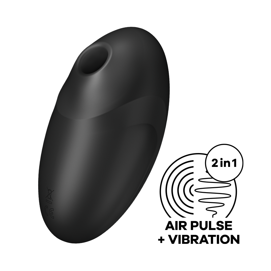 SATISFYER - VULVA LOVER 3 ESTIMULADOR Y VIBRADOR NEGRO