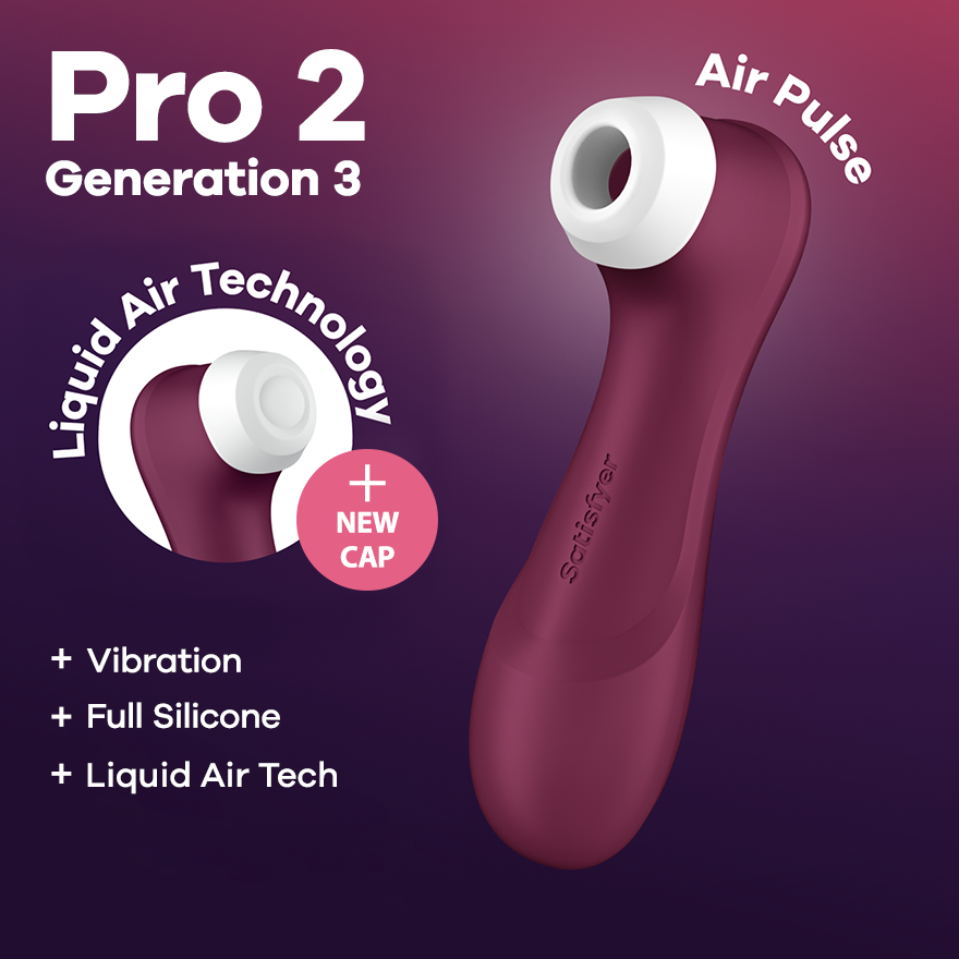 SATISFYER - PRO 2 GENERACIÓN 3 LIQUID AIR TECHNOLOGY GRANATE