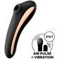 SATISFYER - VIBRATEUR DUAL KISS AIR PULSE NOIR