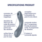 SATISFYER - CURVE TRINITY 1 AIR PULSE VIBRATION GRIS