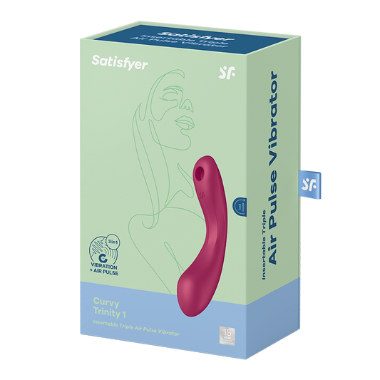 SATISFYER - CURVE TRINITY 1 AIR PULSE VIBRATION GRIS