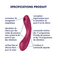 SATISFYER - CURVE TRINITY 1 AIR PULSE VIBRATION GRIS