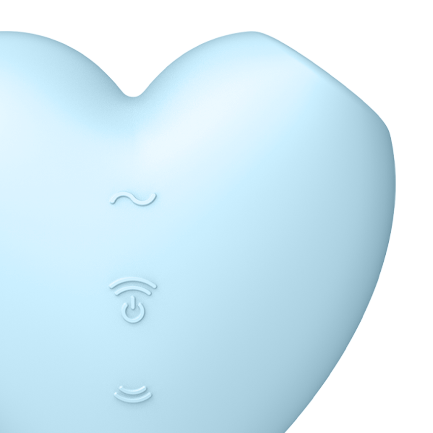 SATISFYER - CUTIE HEART ESTIMULADOR Y VIBRADOR AZUL