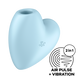 SATISFYER - CUTIE HEART ESTIMULADOR Y VIBRADOR AZUL