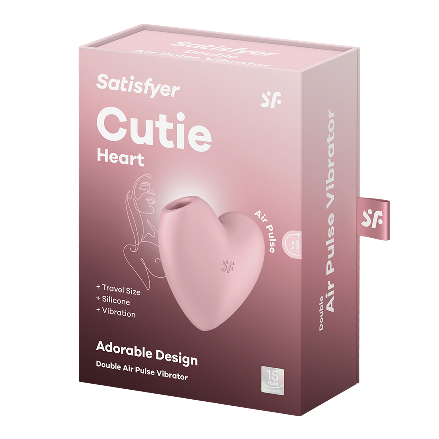 SATISFYER - CUTIE HEART ESTIMULADOR Y VIBRADOR AZUL