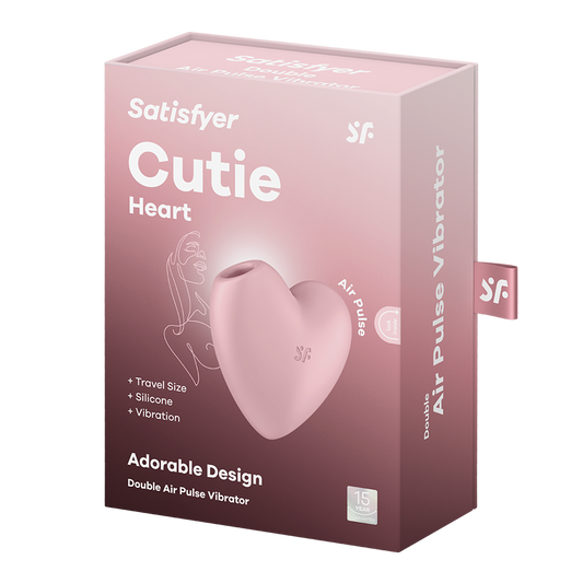 SATISFYER - CUTIE HEART ESTIMULADOR Y VIBRADOR AZUL