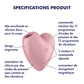 SATISFYER - CUTIE HEART ESTIMULADOR Y VIBRADOR AZUL