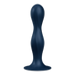 SATISFYER - GODE EN SILICONE DOUBLE BALL-R GRENAT