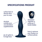 SATISFYER - GODE EN SILICONE DOUBLE BALL-R GRENAT