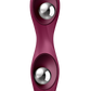 SATISFYER - GODE EN SILICONE DOUBLE BALL-R GRENAT