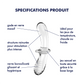SATISFYER - GODE DOUBLE CRISTAL TRANSPARENT