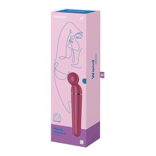 SATISFYER - PLANET WAND-ER VIBRATEUR MASSAGER BERRY