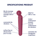 SATISFYER - PLANET WAND-ER VIBRATEUR MASSAGER BERRY