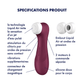 SATISFYER - PRO 2 GENERACIÓN 3 LIQUID AIR TECHNOLOGY GRANATE