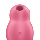 SATISFYER - STIMULATEUR ET VIBRATEUR DOUBLE AIR PULSE PRO TO GO 1 ROUGE